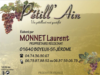 Etiquette Pétill'Ain