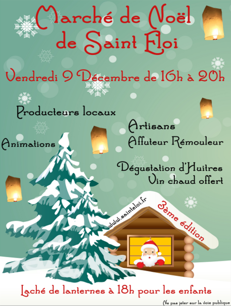 Affiche Noel recto Saint-Eloi 2022